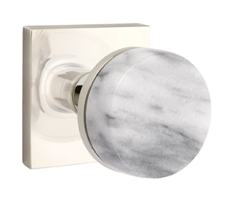 Emtek Conical Marble Interior Mortise Knob with Square Rosette