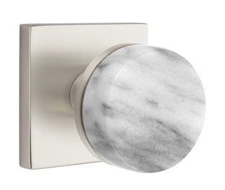 Emtek Conical Marble Interior Mortise Knob with Square Rosette