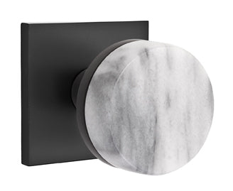 Emtek Conical Marble Interior Mortise Knob with Square Rosette