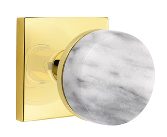 Emtek Conical Marble Interior Mortise Knob with Square Rosette