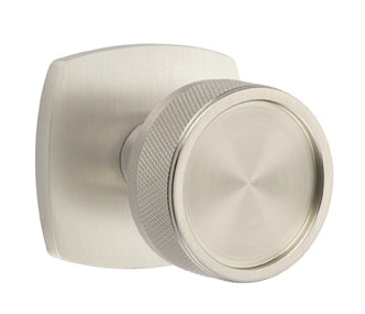 Emtek Conical Knurled Door Knob with Urban Modern Rosette