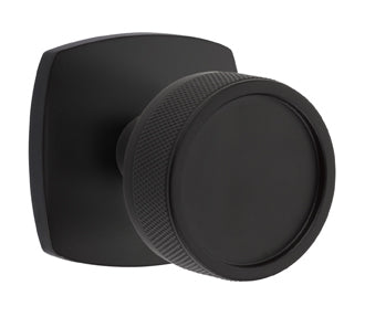 Emtek Conical Knurled Door Knob with Urban Modern Rosette