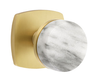 Emtek Conical Marble Interior Mortise Lever with Urban Rosette