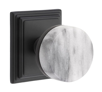 Emtek Conical Marble Interior Mortise Knob with Wilshire Rosette
