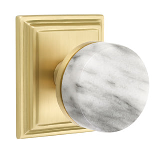 Emtek Conical Marble Interior Mortise Knob with Wilshire Rosette