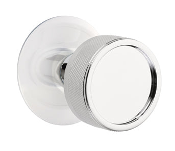 Emtek Conical Knurled Interior Mortise Knob with Modern Rosette