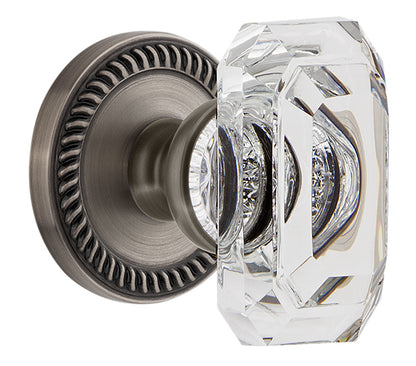 Grandeur Newport Rosette with Baguette Clear Knob