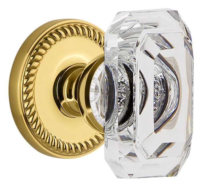 Grandeur Newport Rosette with Baguette Clear Knob