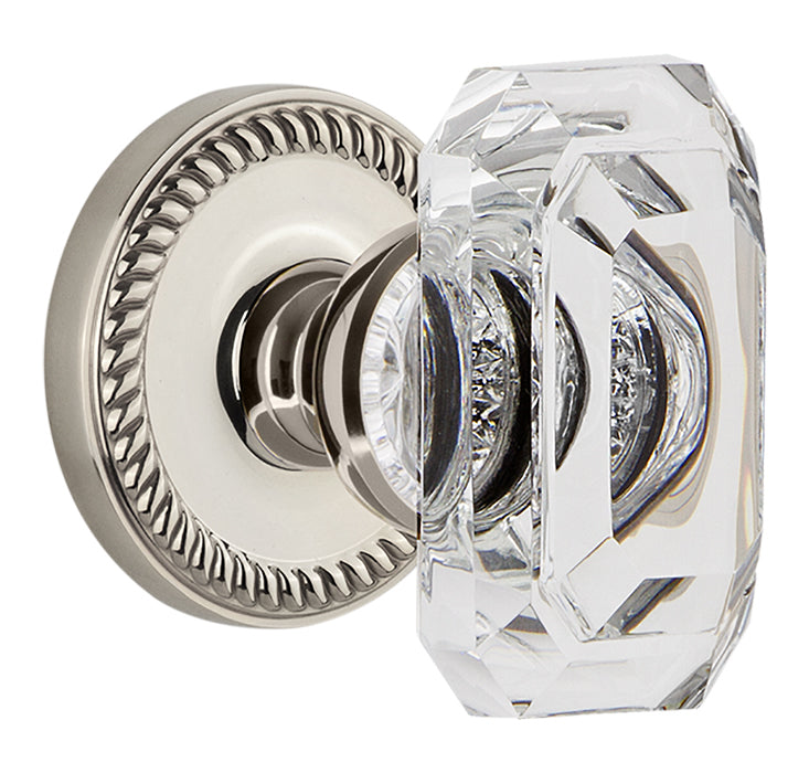Grandeur Newport Rosette with Baguette Clear Knob