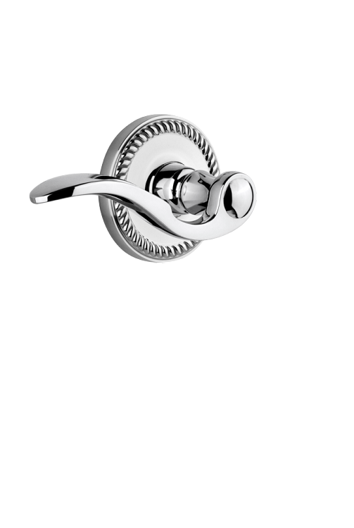 Grandeur Newport Rosette with Bellagio Lever in Bright Chrome