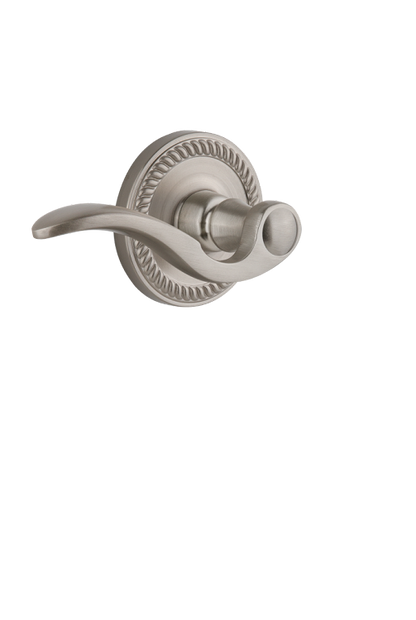Grandeur Newport Rosette with Bellagio Lever in Satin Nickel