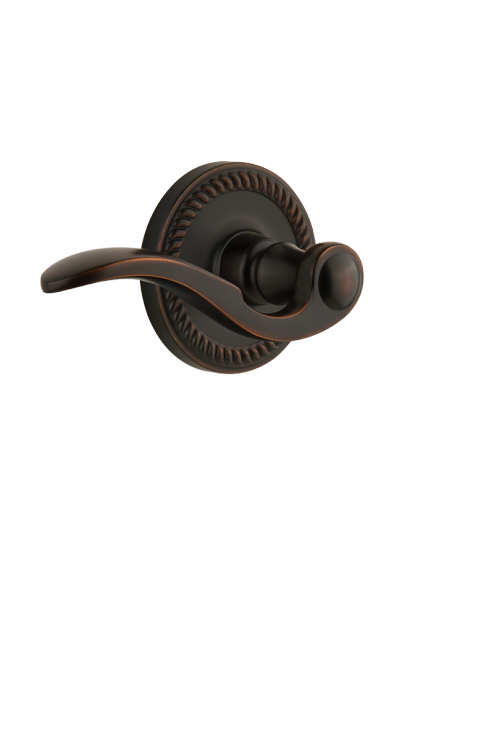 Grandeur Newport Rosette with Bellagio Lever in Timeless Bronze