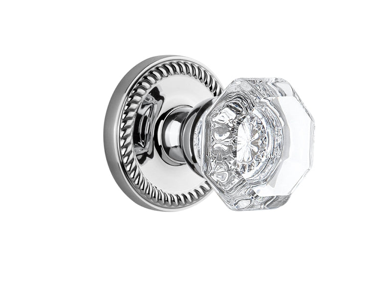 Grandeur Newport Rosette with Chambord Knob Bright Chrome