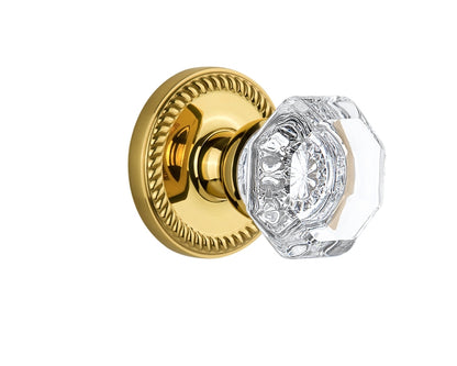 Grandeur Newport Rosette with Chambord Knob Polished Brass / Lifetime Brass