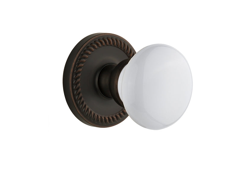 Grandeur Newport Rosette with Hyde Park Knob Timeless Bronze