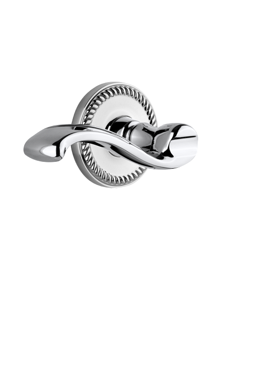 Grandeur Newport Rosette with Portofino Lever in Bright Chrome