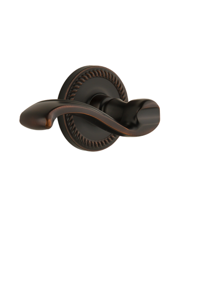 Grandeur Newport Rosette with Portofino Lever in Timeless Bronze