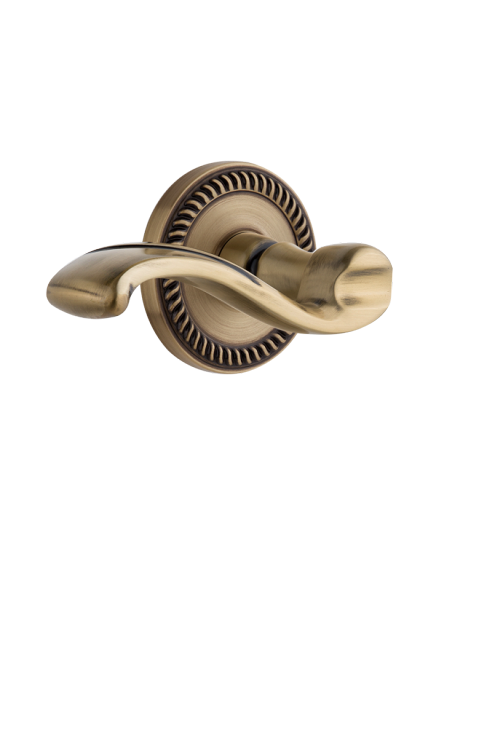 Grandeur Newport Rosette with Portofino Lever in Vintage Bronze