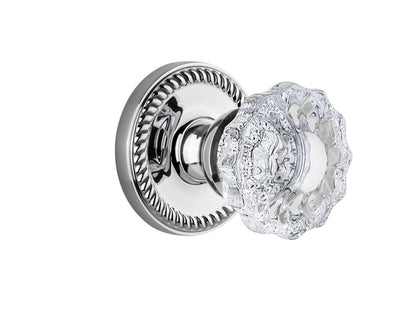 Grandeur Newport Rosette with Versailles Knob Bright Chrome
