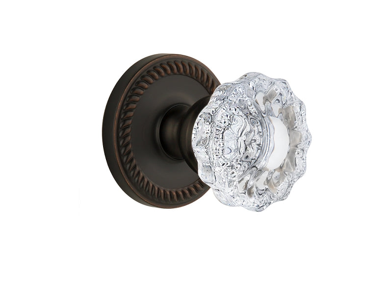 Grandeur Newport Rosette with Versailles Knob Timeless Bronze