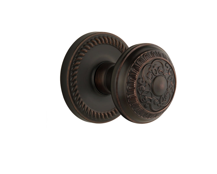 Grandeur Newport Rosette with Windsor Knob Timeless Bronze