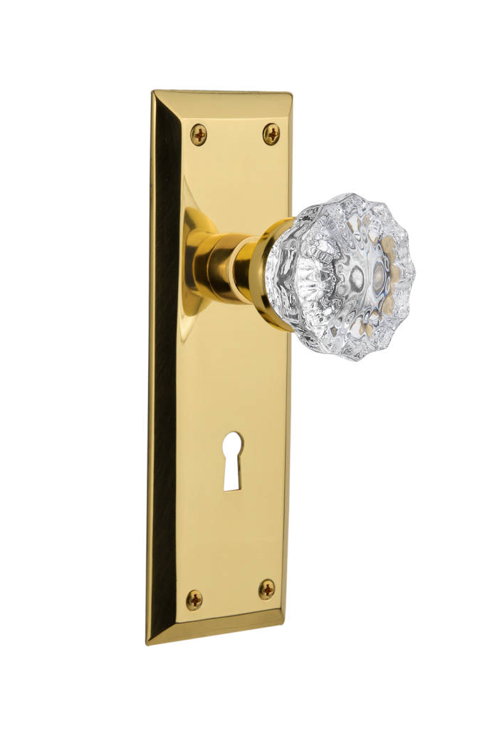 Nostalgic Warehouse New York Plate with Crystal Knob