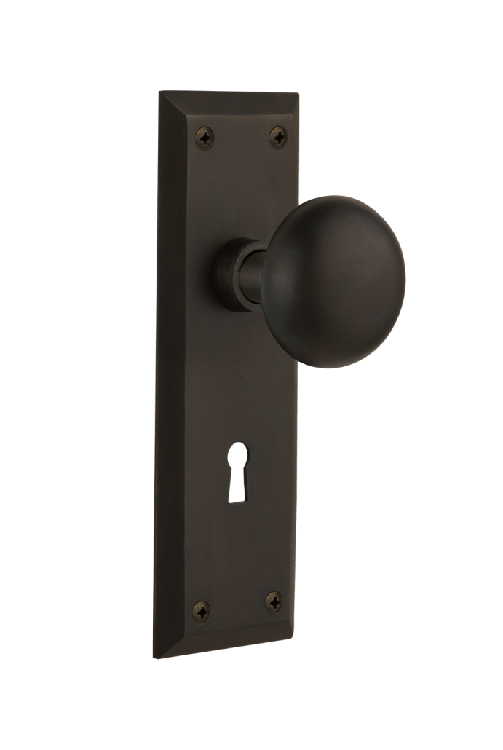 Nostalgic Warehouse New York Plate with New York Knob - Mortise Lock