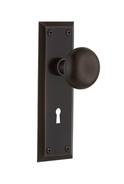 Nostalgic Warehouse New York Plate with New York Knob - Mortise Lock
