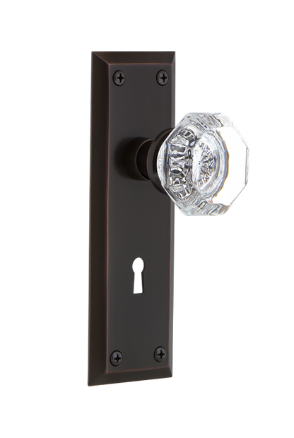Nostalgic Warehouse New York Plate with Waldorf Knob - Mortise Lock