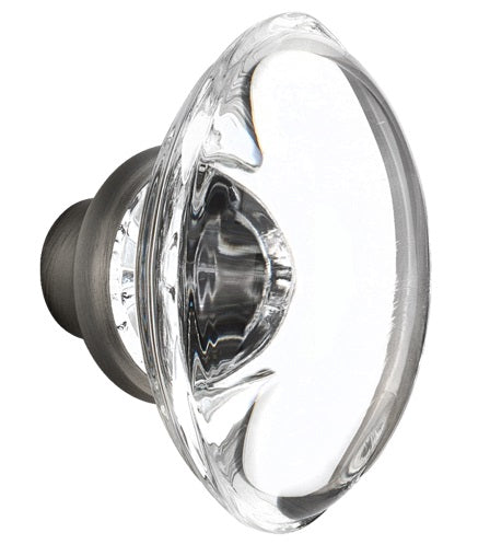 Nostalgic Warehouse Oval Clear Crystal Knobs ONLY with Spindle
