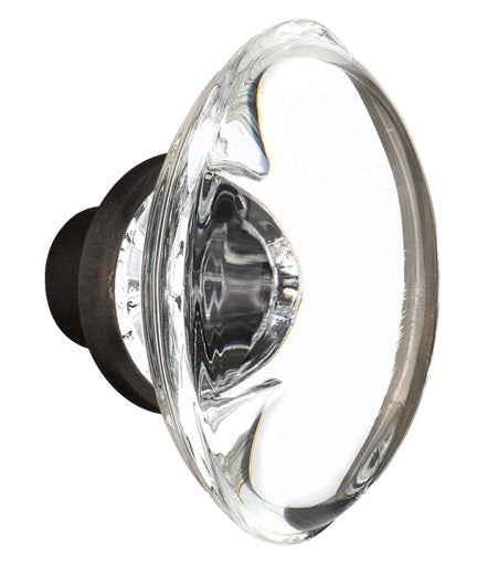 Nostalgic Warehouse Oval Clear Crystal Knobs ONLY with Spindle