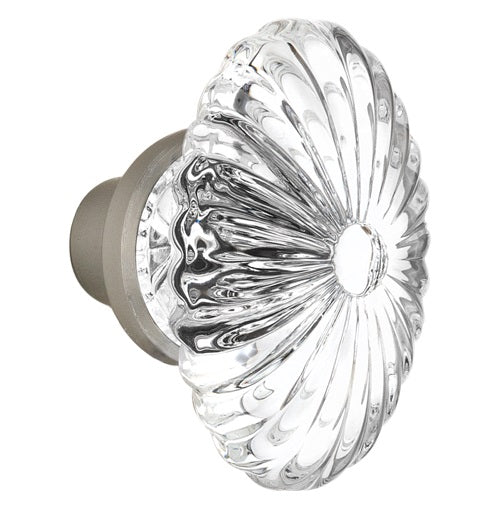 Nostalgic Warehouse Oval Fluted Crystal Knobs ONLY with Spindle