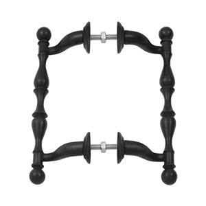 Deltana Solid Brass Off-Set Handle Pull - Flat Black