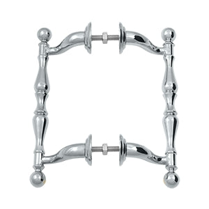Deltana Solid Brass Off-Set Handle Pull - Polished Chrome
