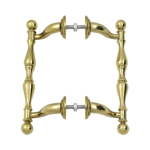 Deltana Solid Brass Off-Set Handle Pull - Polished Brass