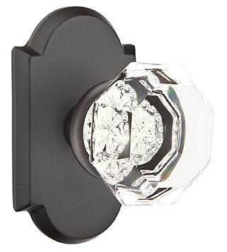 Emtek Old Town Clear Knob with Sandcast Bronze 1 Rosette