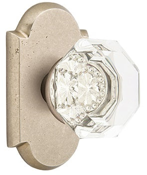 Emtek Old Town Clear Knob with Sandcast Bronze 1 Rosette