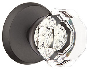 Emtek Old Town Clear Knob with Sandcast Bronze 2 Rosette