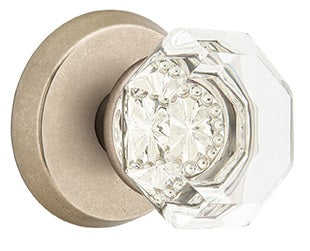 Emtek Old Town Clear Knob with Sandcast Bronze 2 Rosette