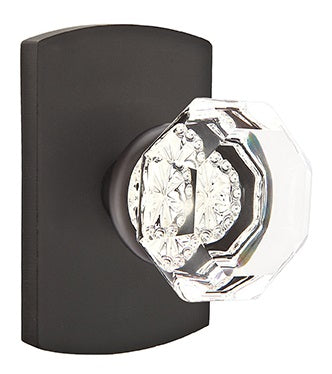Emtek Old Town Clear Knob with Sandcast Bronze 4 Rosette