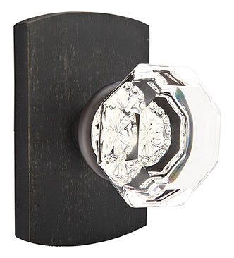 Emtek Old Town Clear Knob with Sandcast Bronze 4 Rosette