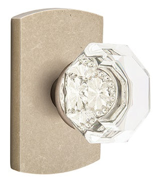 Emtek Old Town Clear Knob with Sandcast Bronze 4 Rosette