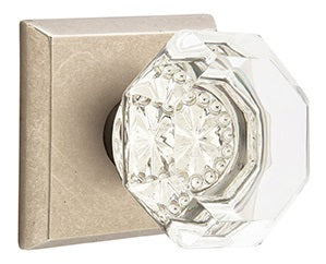 Emtek Old Town Clear Knob with Sandcast Bronze 6 Rosette