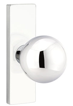 Emtek Orb Modern Door Knob with 1.5 Inch x 5 Inch Stretto Rosette