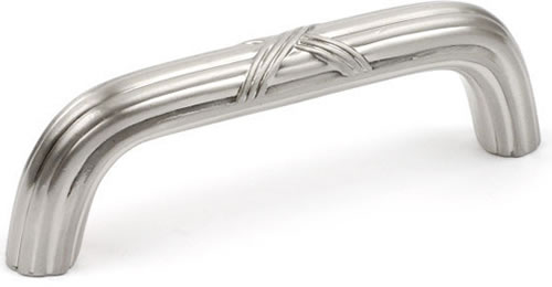 Dynasty Ribbon & Reed 3 Inch Pull - Satin Nickel
