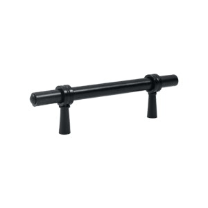 Deltana Solid Brass 4 3/4 Adjustable Pull -Flat Black