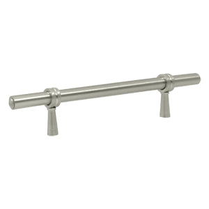 Deltana Solid Brass 6 1/2 Adjustable Pull - Brushed Nickel