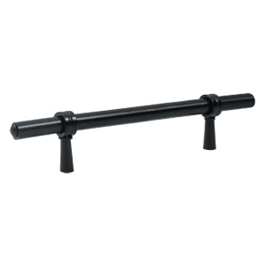 Deltana Solid Brass 6 1/2 Adjustable Pull - Flat Black