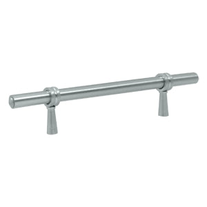 Deltana Solid Brass 6 1/2 Adjustable Pull - Brushed Chrome