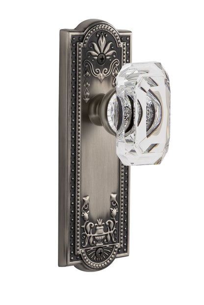 Grandeur Parthenon Plate with Baguette Clear Knob